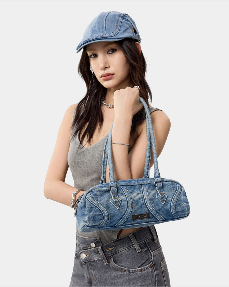 Binding Shoulderbag Denim