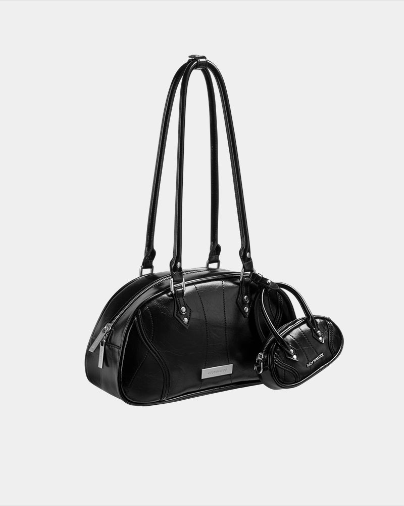 Binding Bowling Shoulder Bag Black