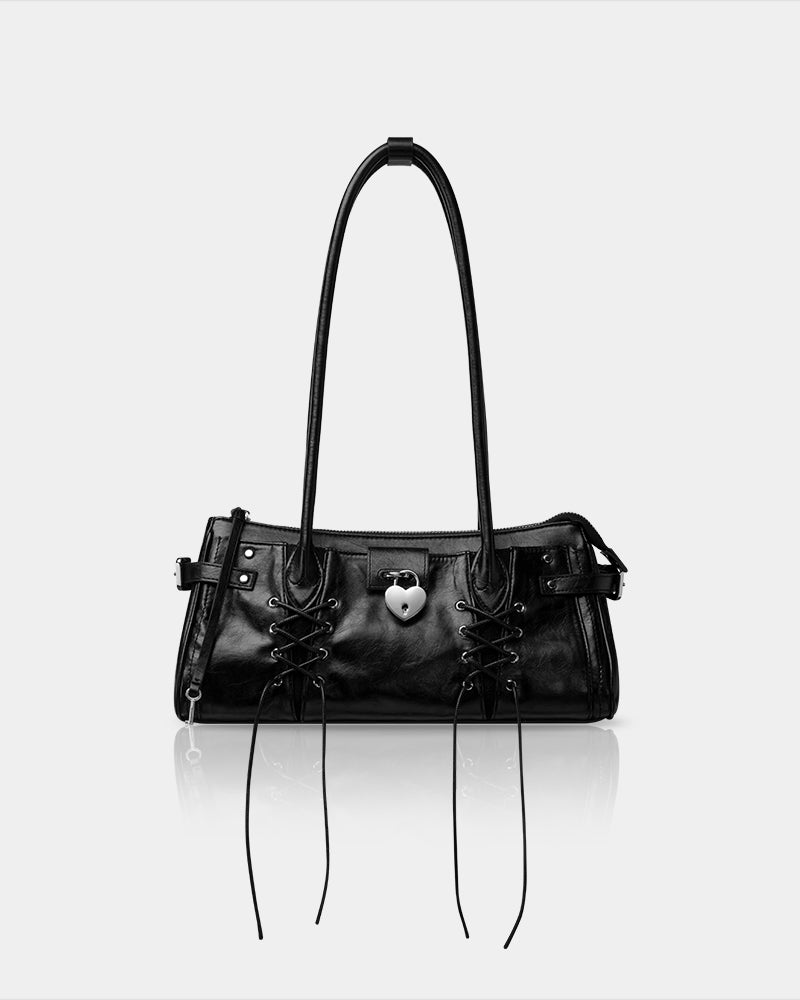 Binding Strap Shoulder Bag Black