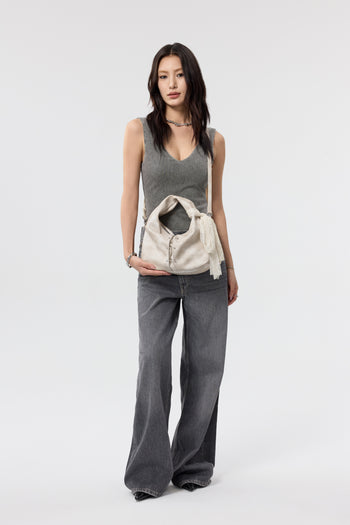 Pure Land Shoulder Bag Hand Carry Apricot