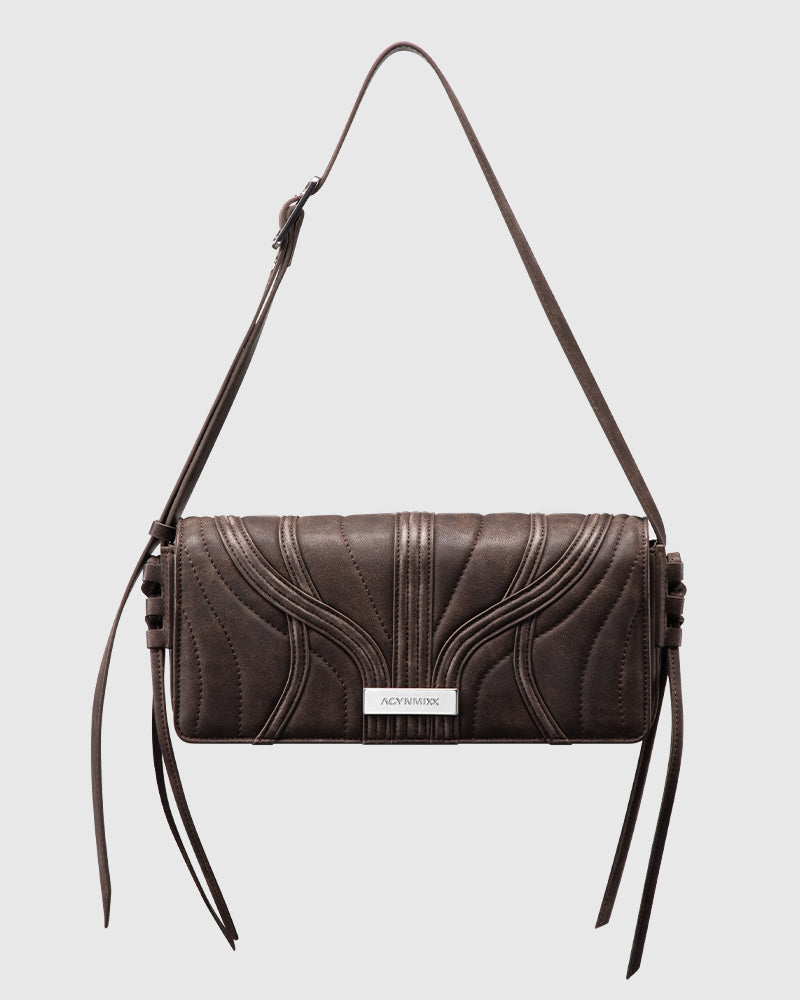 Binding Shoulder Bag Brown