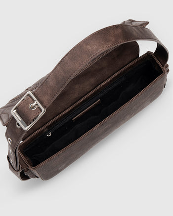 Binding Shoulder Bag Brown