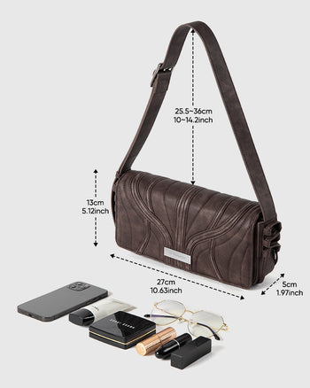 Binding Shoulder Bag Brown