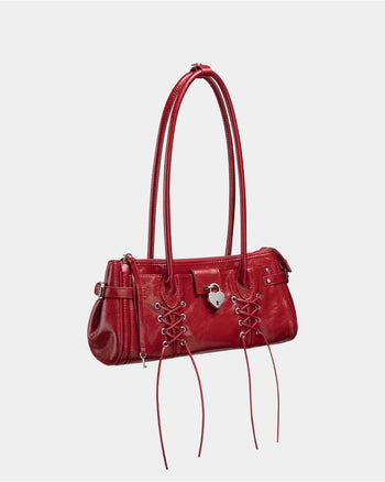 Binding Strap Shoulder Bag Red