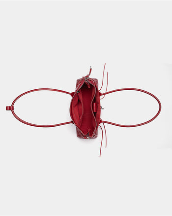 Binding Strap Shoulder Bag Red