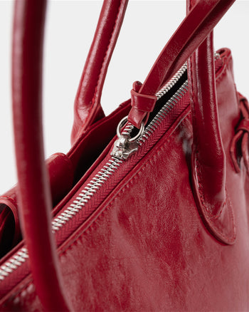 Binding Strap Shoulder Bag Red