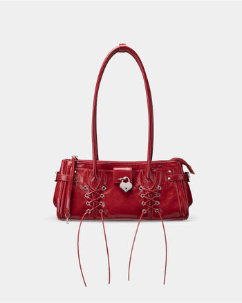 Binding Strap Shoulder Bag Red