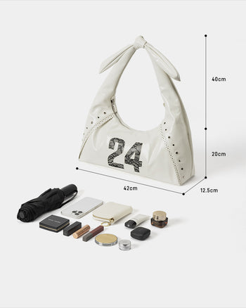 Pure Land Knight Knot Bag White