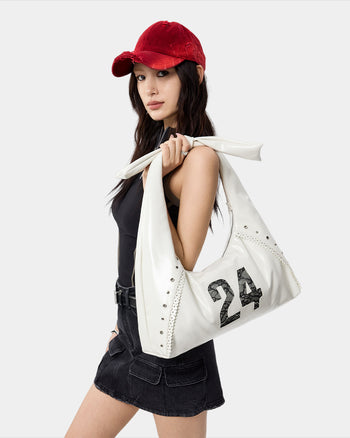 Pure Land Knight Knot Bag White